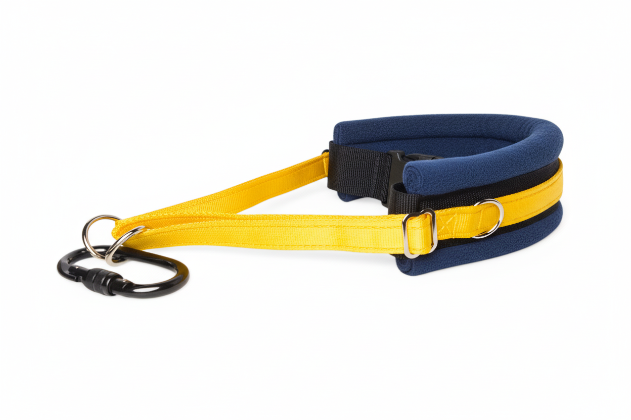 Sunshine yellow and navy collar