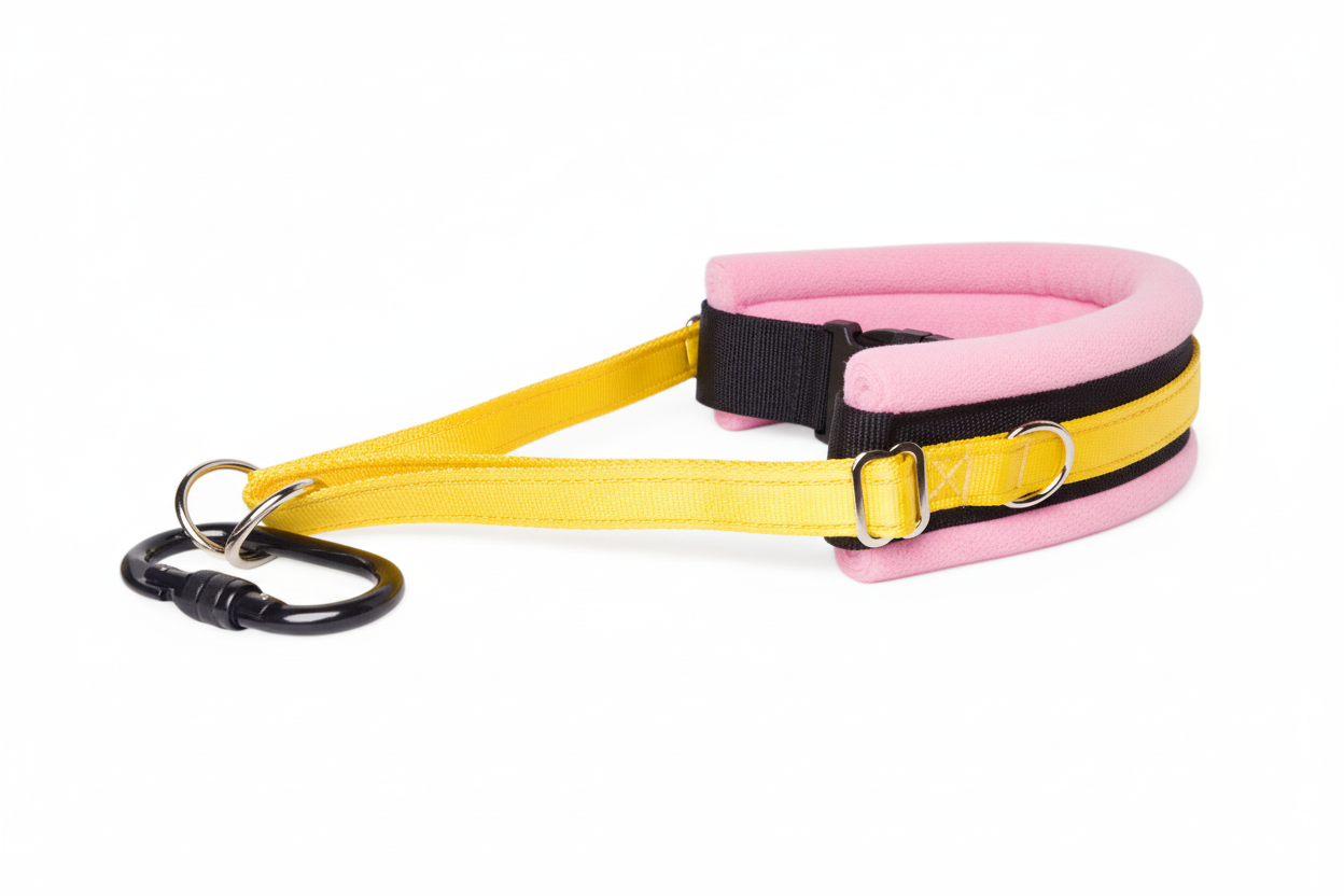 Yellow and baby pink collar