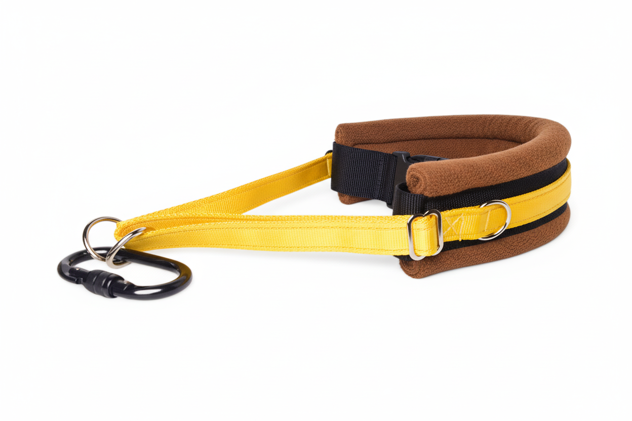 Yellow and brown collar