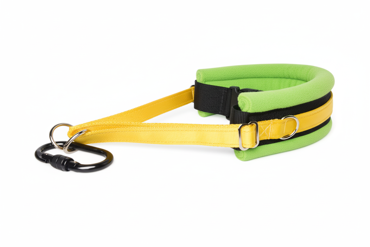Yellow and lime green collar