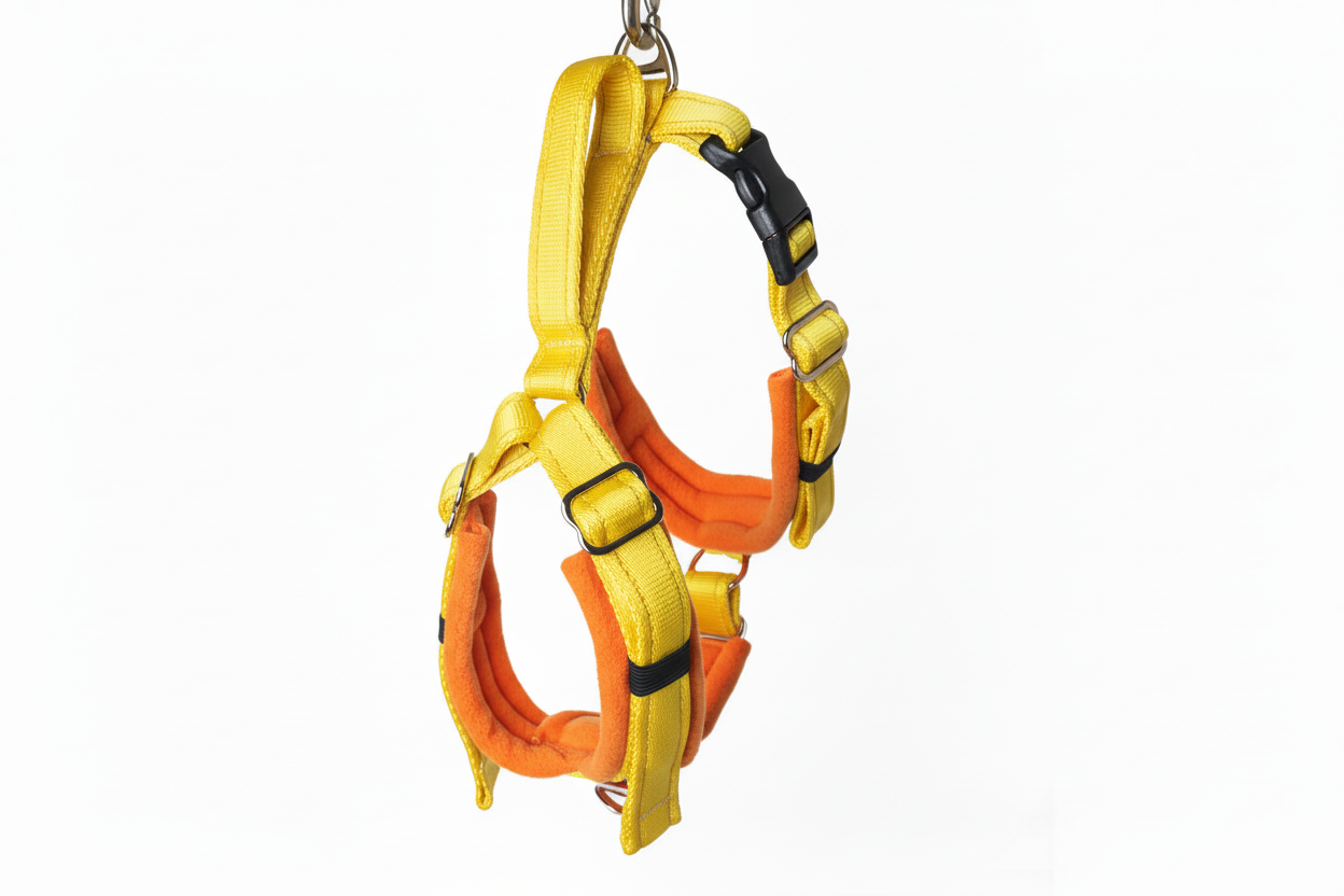 Yellow and orange harness