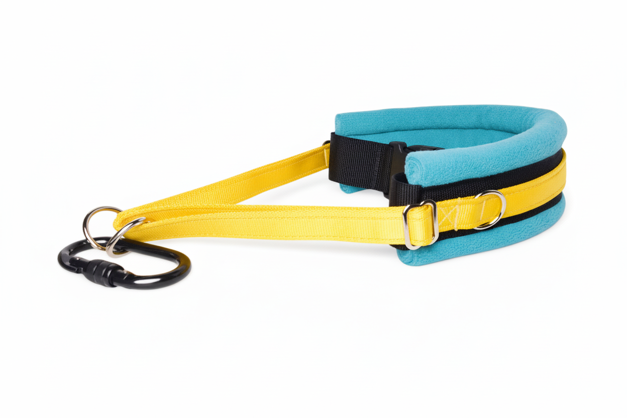 Yellow and turquoise collar