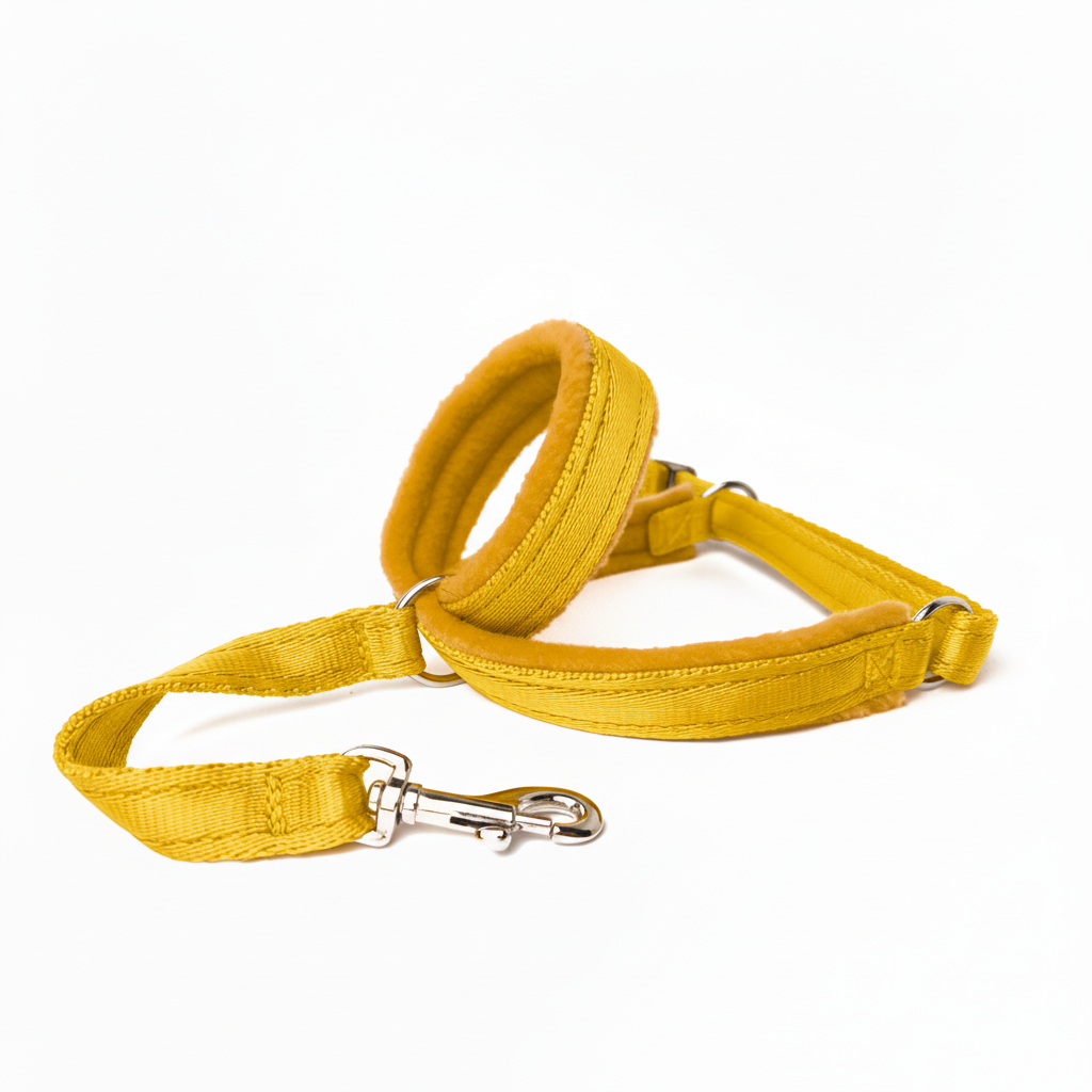 Yellow webbing with dark golden yellow padding