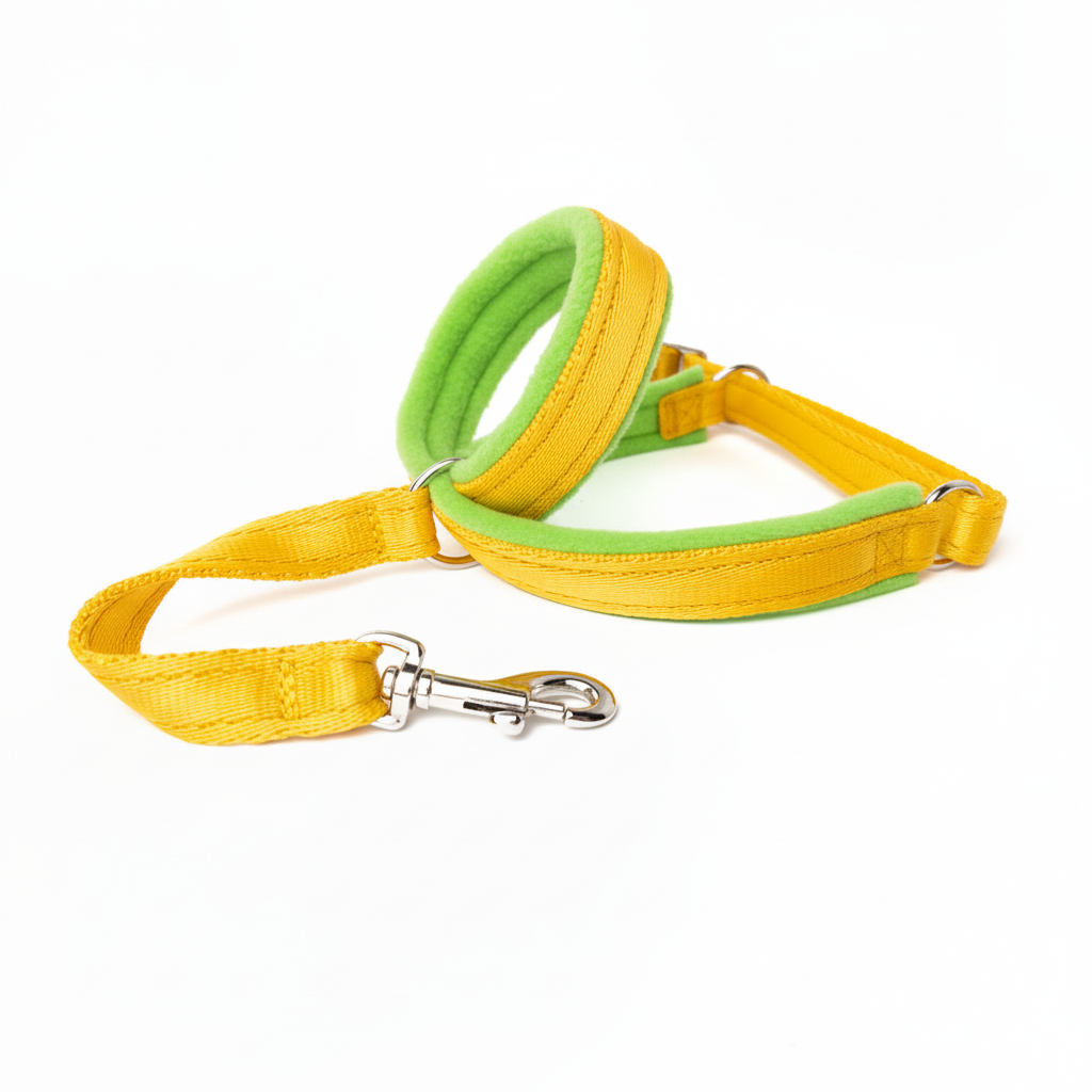 Yellow webbing with lime green padding